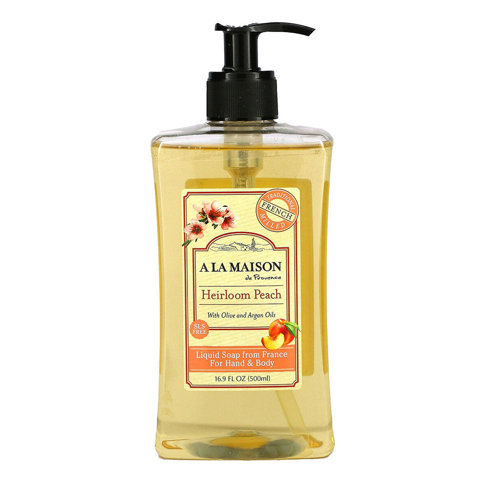 A La Maison Heirloom Peach Liquid Hand and Body Soap, 16.9 Oz
